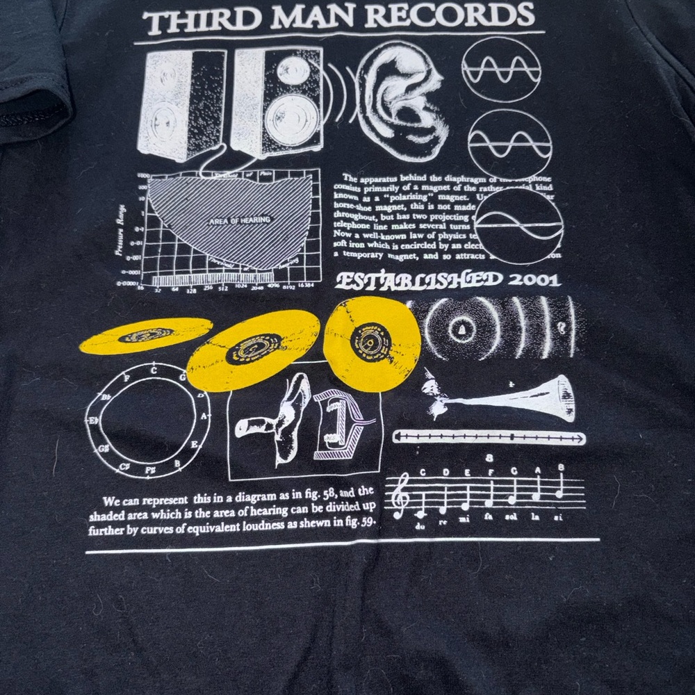 Third Man Records Graphic Tee - Black with Yellow Print